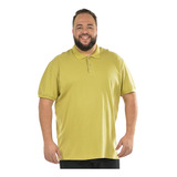 Polo Piquet Masculina Plus Size