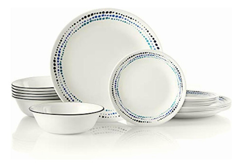 Corelle 1134331 Vajilla 18 Piezas Ocean Blues