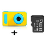 Mini Câmera Digital Filmadora Infantil Criança Cartão 8gb