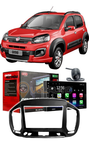 Kit Central Midia Android 10 Auto Gps Uno 2015 Até 2021