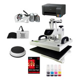 Kit Maquina Sublimadora 9 En 1 38 X 38 + Impresora Epson A4