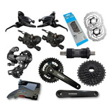 Grupo Bicicleta Biplato Shimano Hidráulico 8 Velocidades Mtb