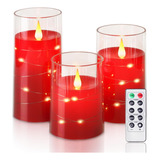 Velas Amagic Parpadeantes Sin Llama Con Tira De Luces, Velas