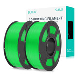 Filamento Pla Plus Sunlu Green, 1,75 Mm, Por 2 Kg