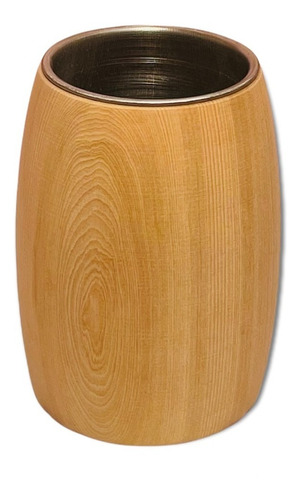 Mate De Madera 10 Cm Con Vaso De Acero