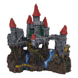 Adorno Castillo Medieval De Resina 24x22cm Peceras Acuarios