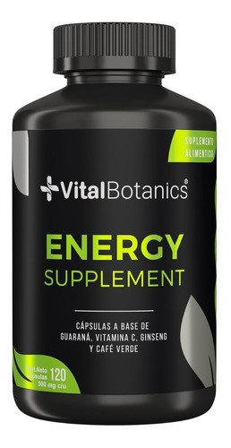 Vitalbotanics Suplemento Ginseng Guarana Cafe Verde 120 Caps Sabor Enry_sup_120