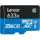 Cartão De Memória Lexar 633x Micro Sdhc De 256gb Uhs-i/u1