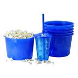 Kit 10 Cinema Balde Pipoca 1,5l + Copo Twister 400ml