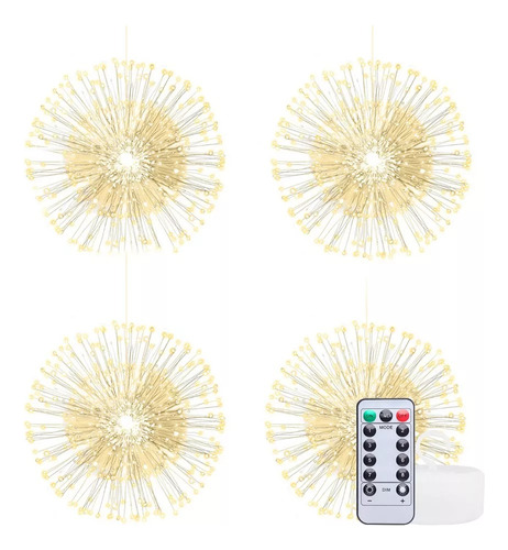 Luces Microled 400luces Hadas Fuego Artificial Pilas Navidad