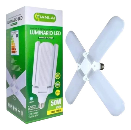 Foco Led 4 Aspas Super Brillante Tipo Ventilador 50w