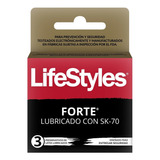 Lifestyles Forte Lubricado Sk-70 3 Unidades