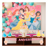 Decoração Festa Princesas Disney Kit Completo Em Eva 39pçs