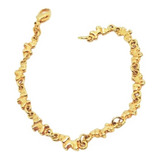 Pulsera De Oro 18k Laminado Infantil Perritos Dorados Mujer