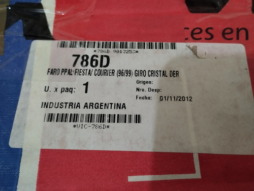 Faro Delantero Derecho Ford Fiesta Courier Ao 96/99 Lh Y Rh Foto 7