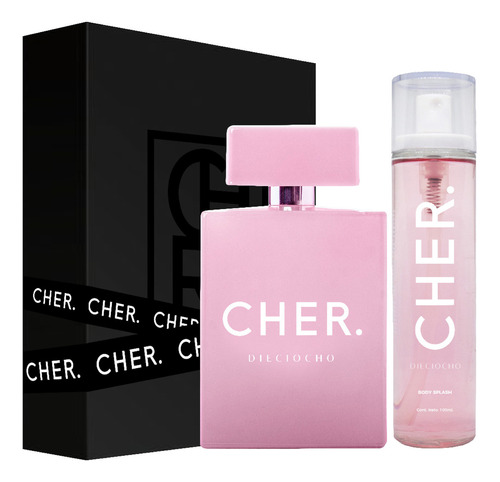 Set Perfume Mujer Cher Dieciocho 100 Ml Edp + Body Splash