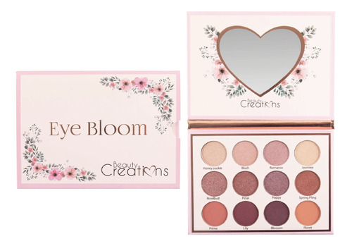 Paleta Sombras Eye Bloom Beauty Creations Original 12 Tonos