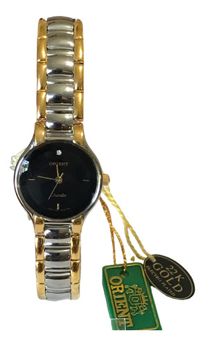 Reloj Orient Chandor Mujer Chapado En Oro 22k Formal Elegant