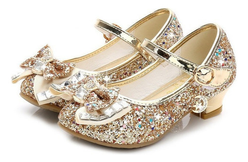 Zapatos De Niña Sandalias Princesa Zapatillas De Cristal [u]