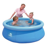 Piscina Redonda Inflável 500 Litros Pvc Poliéster Azul Bel