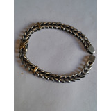 Pulsera Plata Oro 11 Gr. Largo 18 Cm Ancho 8 Mm