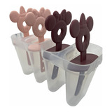 Pack X4 Moldes De Helado Mickey Minnie Cocina Hogar