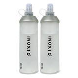 2x 450ml Plegable Botella De Agua Deportiva Trail Running