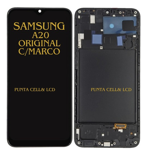 Modulo Samsung A20 Original Con Marco