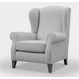 Sillones Sofas Bergere Clasico Chenille 1 Cuerpo Individual 