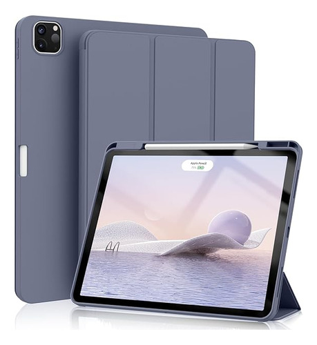 Funda Para iPad 12 Pro Con Soporte De Lapiz-purpura