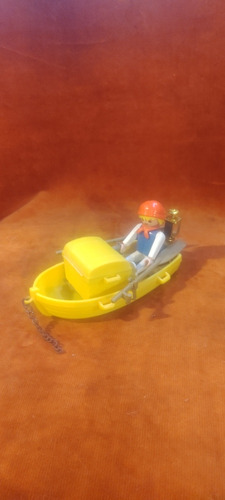 Bote Pirata Playmobil Con Figura 