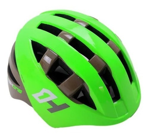 Capacete Infantil Ciclismo Bike Baby Verde/cinza Tam 48-52cm