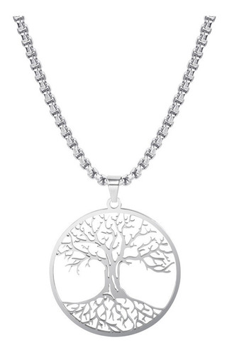 Collar Dije Árbol De La Vida De Acero Inoxidable