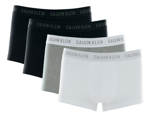 Kit Com 4 Cuecas Boxer Cotton Calvin Klein