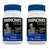 Kit C/ 2 Aminomix Gold 120g Vetnil Suplemento 120 Comprimido
