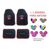 Kit 4 Tapetes Alfombra Minnie Mouse Vw Jetta Clasico Cl 2013