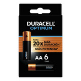 Duracell Pilas Aa Alcalinas Optimum Alto Desempeño 1.5v, 6pz