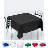 Toalha De Mesa 1,45m X 2,10m Oxford Linda Prática 6 Lugares Cor Preto Liso