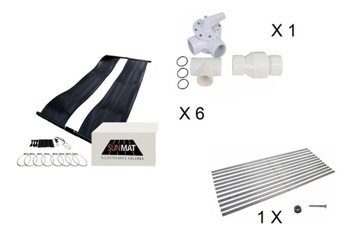 Kit De Tapete Solar Para Calentamiento Piscina 25,000 Litros