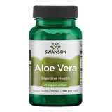 Aloe Vera Swanson 25mg/100 Softgels Salud Digestiva