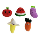 Packs De 5 Peluches Para Tu Mascotas De Frutas Y Verduras.