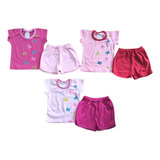 Conjunto Camiseta E Shorts Infantil Estampado Menina 