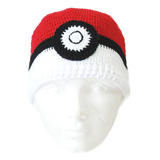 Gorro Rojo Negro, De Algodon, Tejido A Mano 