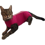 Roupa Protetora Castração Gato Fêmea Rosa N3 - Van Pet