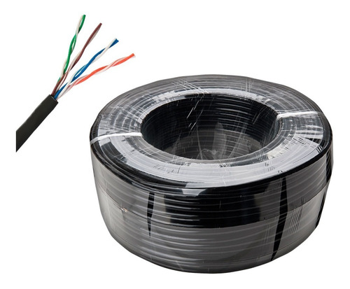 Cabo Rede Cat5e Cx 305 Metros Cat5 Lan Utp 0,51mm Tozz Preto