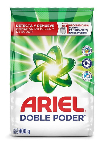 Detergente En Polvo Ariel 400 G(6 Unidad)-super