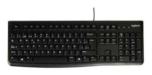 Teclado Logitech K120 Qwerty Español España Color Negro