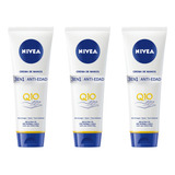 Pack Crema Para Manos Nivea 3 En 1 Antiedad Q10 100 Ml