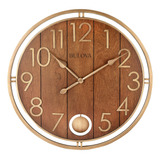 Reloj De Pared Gran Tamano - Diseno Cerezo/bronce.