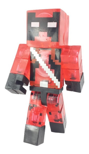 Figura Juguete Muñeco Minecraft Deadpool Marvel Xmen 12cm